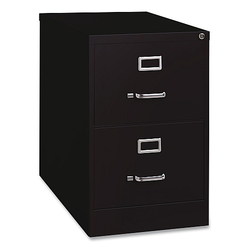Hirsh Industries Commercial Vertical Legal File Cabinet, 2 Legal Size File Drawers, 18 x 26.5 x 28.37, Black (14103)