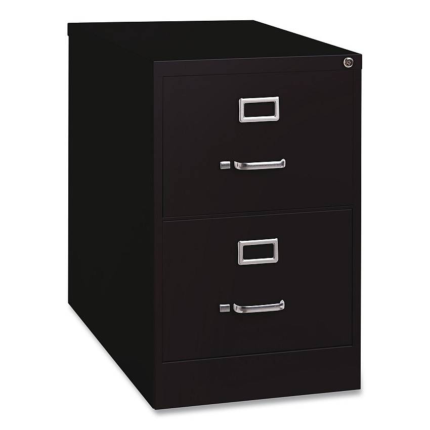 Hirsh Industries Commercial Vertical Legal File Cabinet, 2 Legal Size File Drawers, 18 x 26.5 x 28.37, Black (14103)