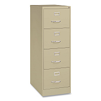 Hirsh Industries Commercial Vertical Legal File Cabinet, 4 Legal Size File Drawers, 18 x 26.5 x 52, Putty (14106)