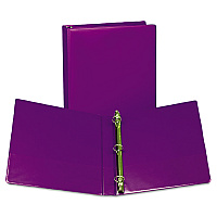 Samsill Earth's Choice Plant-Based Durable Fashion View Binder, 3 Rings, 1" Capacity, 11 x 8.5, Purple, 2/Pack (U86308)