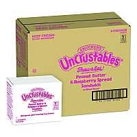 Smucker's UNCRUSTABLES Peanut Butter and Raspberry Wheat, 2.6 oz, 8 Sandwiches/Box, 2 Boxes/Carton (60004243)