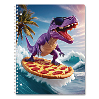 ECCOLO One-Subject Notebook, Wide/Legal Rule, Dino or Shark, Randomly Assorted, (80) 11 x 8.5 Sheets (ST845D)