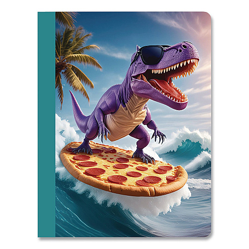 ECCOLO Composition Notebooks, Wide/Legal Rule, Dino or Shark, Randomly Assorted, (80) 9.75 x 7.5 Sheets (ST844D)
