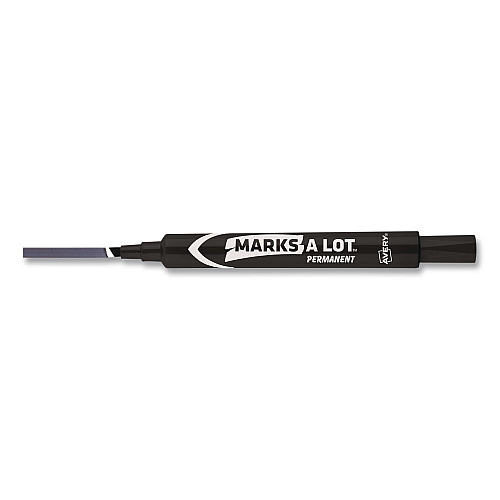 Avery MARKS A LOT Tank Permanent Marker, Chisel Tip, Black (08888EA)