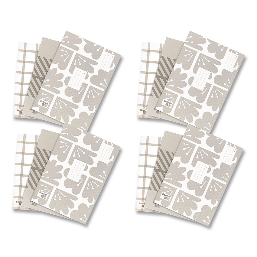 Scotch Designer Self-Sealing Bubble Mailer, #5, Self-Adhesive Closure, 10.5 x 15, Taupe, 12/Pack (8915DT512MC)