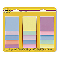 Post-it Super Sticky Notes, 3" x 3", Randomly Assorted Energy Boost and Playful Primaries Colors, 45 Sheets/Pad, 15 Pads/Pack (65415SSPS2)