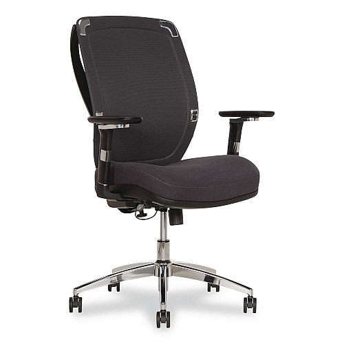 Sharper Image Flex Back Ergonomic Mesh Swivel Task Chair, Supports 275 lbs, 18.5" to 22.25" Seat Height, Dark Gray Seat/Back, Silver Base (60118DGRY)