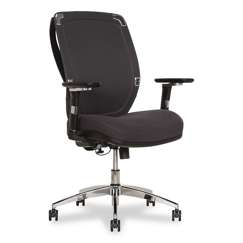 Sharper Image Flex Back Ergonomic Mesh Swivel Task Chair, Supports 275 lbs, 18.5" to 22.25" Seat Height, Dark Gray Seat/Back, Silver Base (60118DGRY)