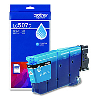 Brother LC507 Ultra High-Yield Ink, 1,500 Page-Yield, Cyan (LC507C)