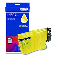 Brother LC507 Ultra High-Yield Ink, 1,500 Page-Yield, Yellow (LC507Y)
