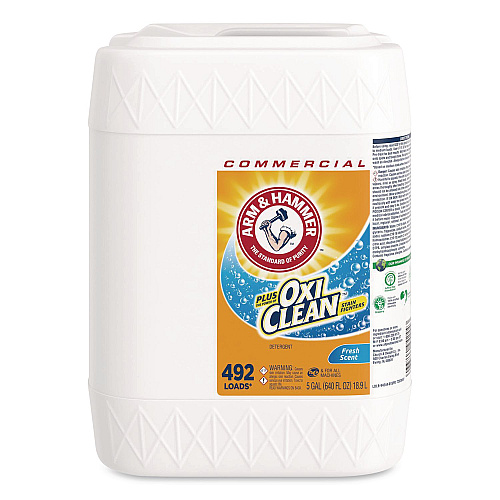 Arm & Hammer Plus OxiClean Laundry Detergent, 492 Loads, Fresh Scent, 5 gal Jug (3320094244)
