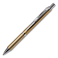 Pentel EnerGel Alloy Premium Gel Pen, Retractable, Medium 0.7 mm, Black Ink, Gold Barrel (BL407XBP)