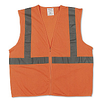 PIP Safety Vests, Polyester, Medium, Orange (302MVGZORM)