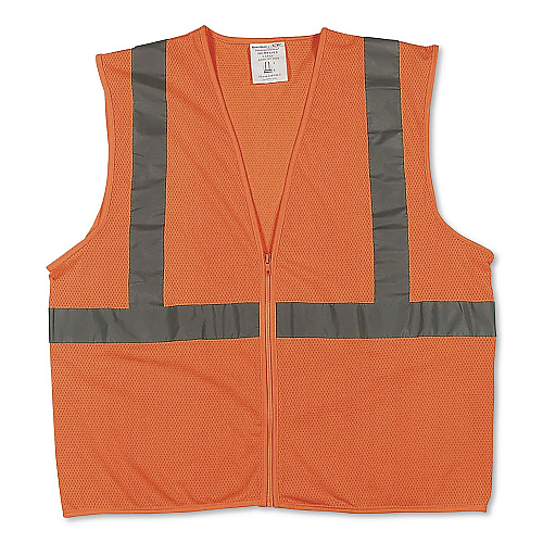 PIP Safety Vests, Polyester, Medium, Orange (302MVGZORM)