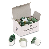 U Brands Succulent Push Pins, Green, 9/Pack (3616U0624)