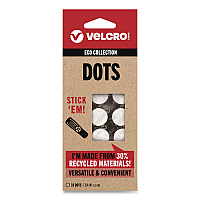 Velcro ECO Collection Dots Fastener, 0.75", White, 10/Pack (VEL30864USA)