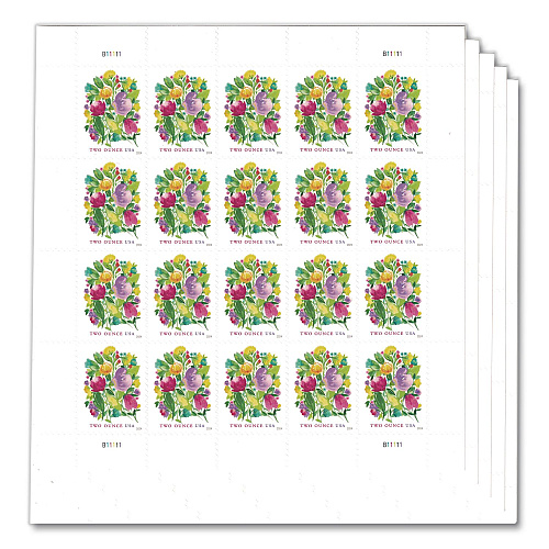 United States Postal Service 2 oz First-Class Forever Stamps, Wedding Blooms, 100/Pack (TWOWEDBLOOM1)