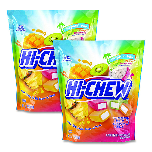 Hi-Chew Stand Up Pouch Tropical Mix, 12.7 oz Pouch, 2/Carton (22002810)