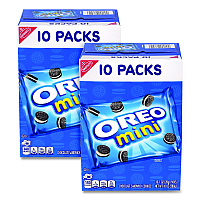 Nabisco Mini Oreo's, Chocolate,1 oz Bag, 10 Bags/Box, 2 Boxes/Carton (22002854)