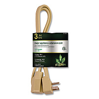 GoGreen Power Appliance Cords, 3 ft, 15 A, Beige (GG25603)