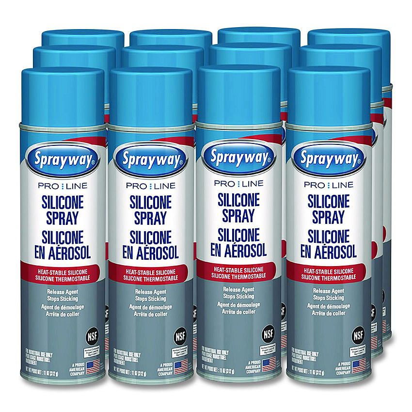 Sprayway PRO LINE Silicone Spray Release Agent, 11 oz Aerosol Spray, 12 Cans/Carton (SPRA946)