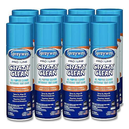 Sprayway PRO LINE Orange Citrus Crazy Clean, Orange Scent, 19 oz Aerosol Spray, Dozen (SPRA57179)