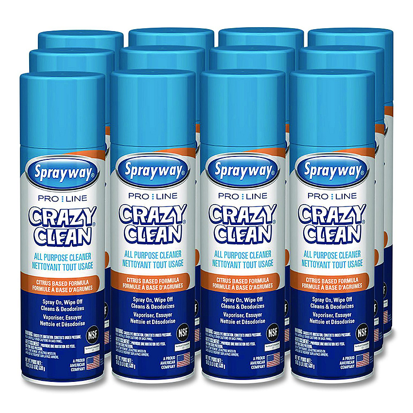 Sprayway PRO LINE Orange Citrus Crazy Clean, Orange Scent, 19 oz Aerosol Spray, Dozen (SPRA57179)