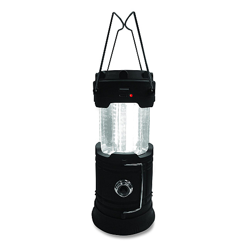 GoGreen Power COB LED Solar/Rechargeable Lantern, Lithium Ion Rechargeable Battery (Included), Dark Gray (GG11330LSPOP)