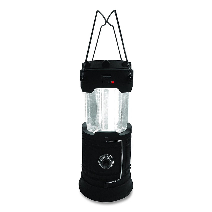 GoGreen Power COB LED Solar/Rechargeable Lantern, Lithium Ion Rechargeable Battery (Included), Dark Gray (GG11330LSPOP)