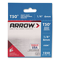Arrow T50 Heavy Duty Staples, 0.25