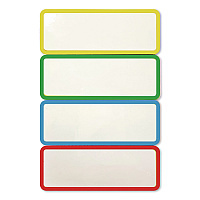 COSCO Magnetic Dry Erase Signs, 3.2 x 1.2, Assorted Colors, 24/Pack (098562)