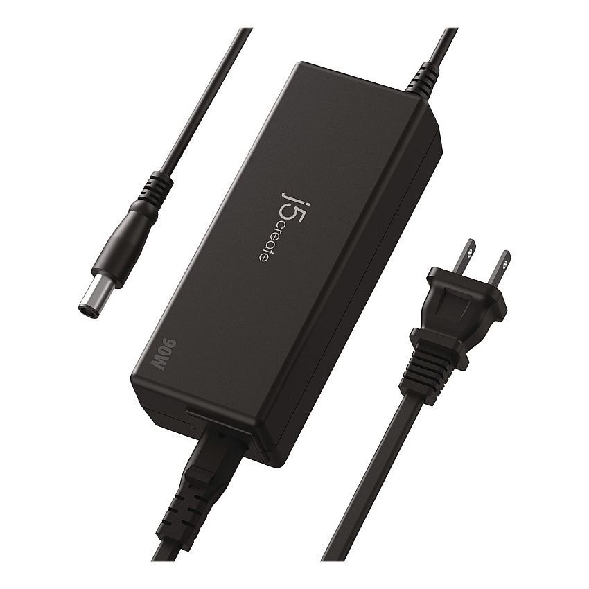 j5create Power Adapter for Dell Inspiron/Latitude Laptops, Black (JUP1090D)