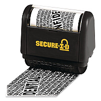 COSCO Secure I-D Confidential Roller Stamp, Obscures Area 1.5