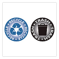 COSCO RECYCLE and TRASH Decals, 4