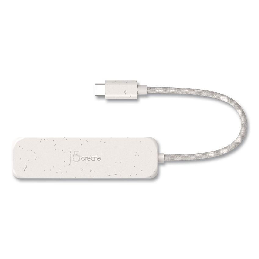 j5create 4-Port USB-A/USB-C Hub, Pure White (JCH342EW)