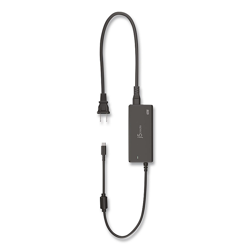 j5create 65 W USB-C Charger, Black (JUP1265)