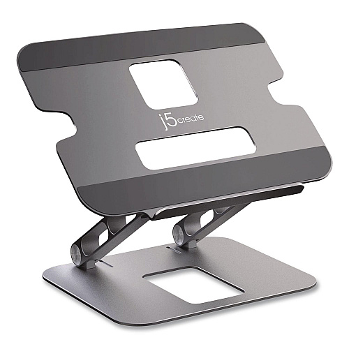 j5create Multi-Angle Laptop Stand, Space Gray/Silver, Supports 9 lbs (JTS127)