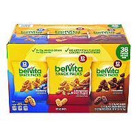 belVita Bites Breakfast Biscuits Variety Pack, Blueberry/Chocolate/Cinnamon Brown Sugar, 1 oz Pack, 36/Carton (22002903)