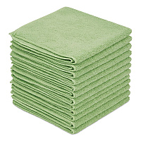 Boardwalk Microfiber Cloths, 12 x 12, Green, 12/Pack (12GRECLOTH)