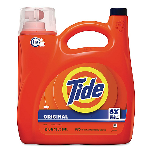 Tide HE Laundry Detergent, Original Scent, 100 Loads, 125 oz Pump Bottle (60554)