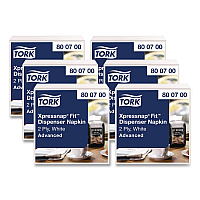 Xpressnap Fit Interfold Dispenser Napkins, 2-Ply, 6.5 x 8.4, White, 720/Pack, 6 Packs/Carton