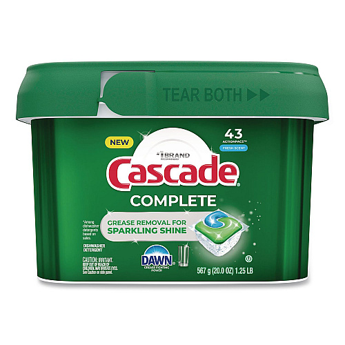 Cascade ActionPacs, Fresh Scent, 20 oz Tub, 43/Tub (21700PK)
