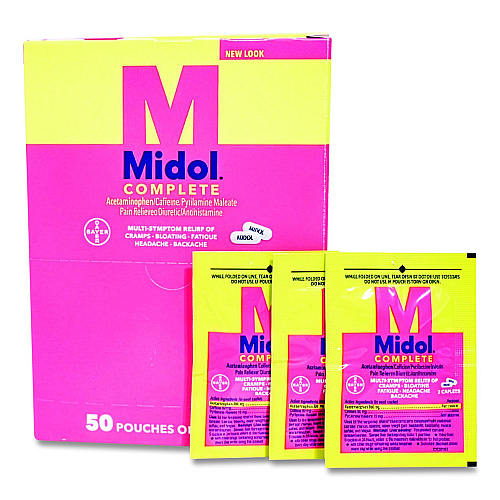 SUREFILL Midol Caplets, 2 Caplets/Packet, 50 Packets (ATMD50)