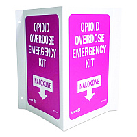 SUREFILL Overdose Kit Three-Way Wall Sign, 2.25 x 3 x 5.5 (SFODWS01)