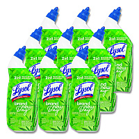 LYSOL Brand Clinging Gel Brand New Day Toilet Bowl Cleaner, 24 oz Angle-Neck Bottle, Bamboo Scent, 9/Carton (62015CT)