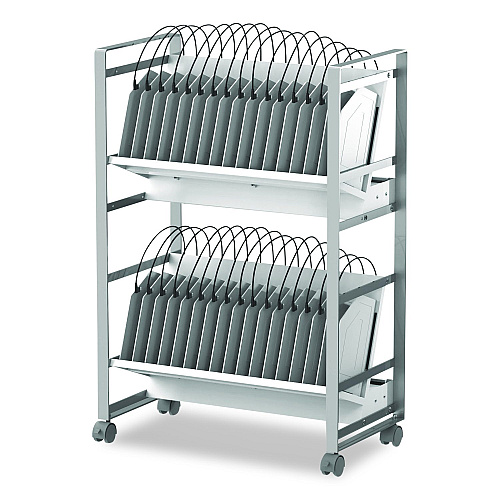 Luxor 32 Bay Open Charging Cart for 32 Devices, 27 x 14.75 x 39.75 (CHMC006)