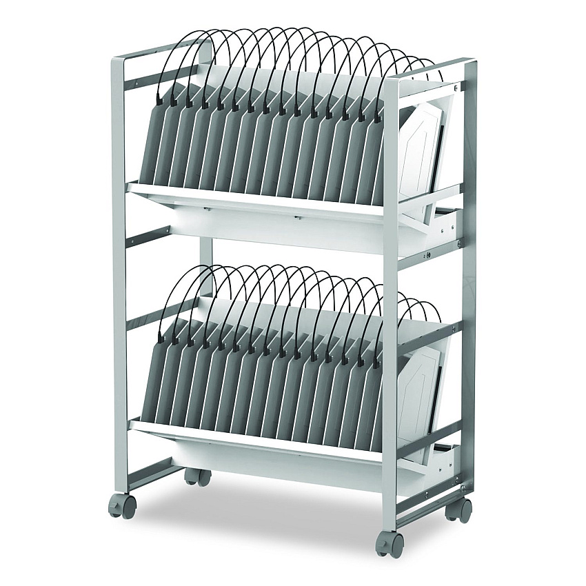 Luxor 32 Bay Open Charging Cart for 32 Devices, 27 x 14.75 x 39.75 (CHMC006)