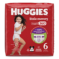 Huggies Little Movers HuggFit 360 Degree, Size 6, Over 35 lbs, Disney Design, 17/Pack (56608PK)