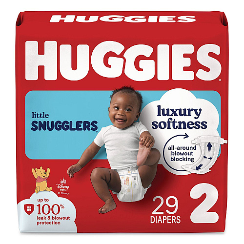 Huggies Little Snugglers Baby Diapers, Size 2, 12 lbs to 18 lbs, Disney Design, 29/Pack (49697PK)