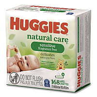 Huggies Natural Care Sensitive Baby Wipes, 1-Ply, 6.6 x, 7.7, Unscented, Disney Design, 56 Wipes/EZ Pull Pouch, 3 Pouches/Pack (41926PK)